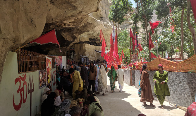 Entrance of Hinglaj Mata Mandir, a temple situated in Lasbela district of Balochistan. (AN Photo)