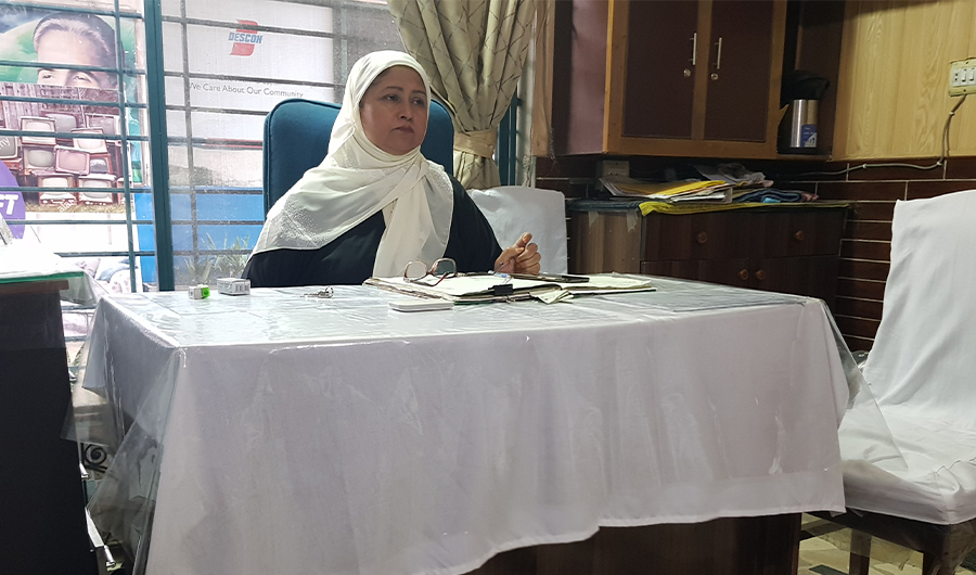 Rubina Shakeel created a makeshift classroom in her car porch to teach poor children from her neighborhood in the eastern city of Lahore 19 years ago. (AN Photo)