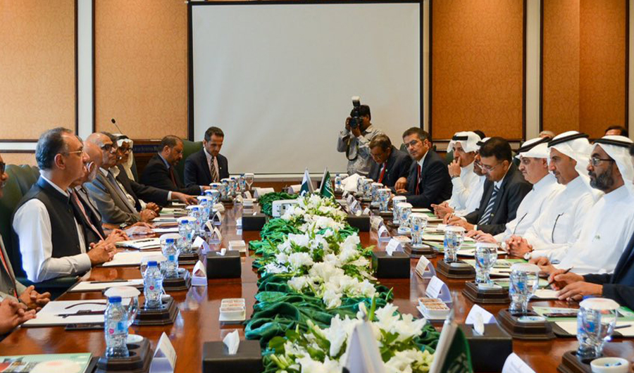 Saudi Deputy Minister of Energy, Industry and Mineral Resources Khalid bin Saleh Al-Mudaifer hold talks with Pakistan official in Islamabad on September 06, 2019. (Photo Courtesy – Saudi Embassy)