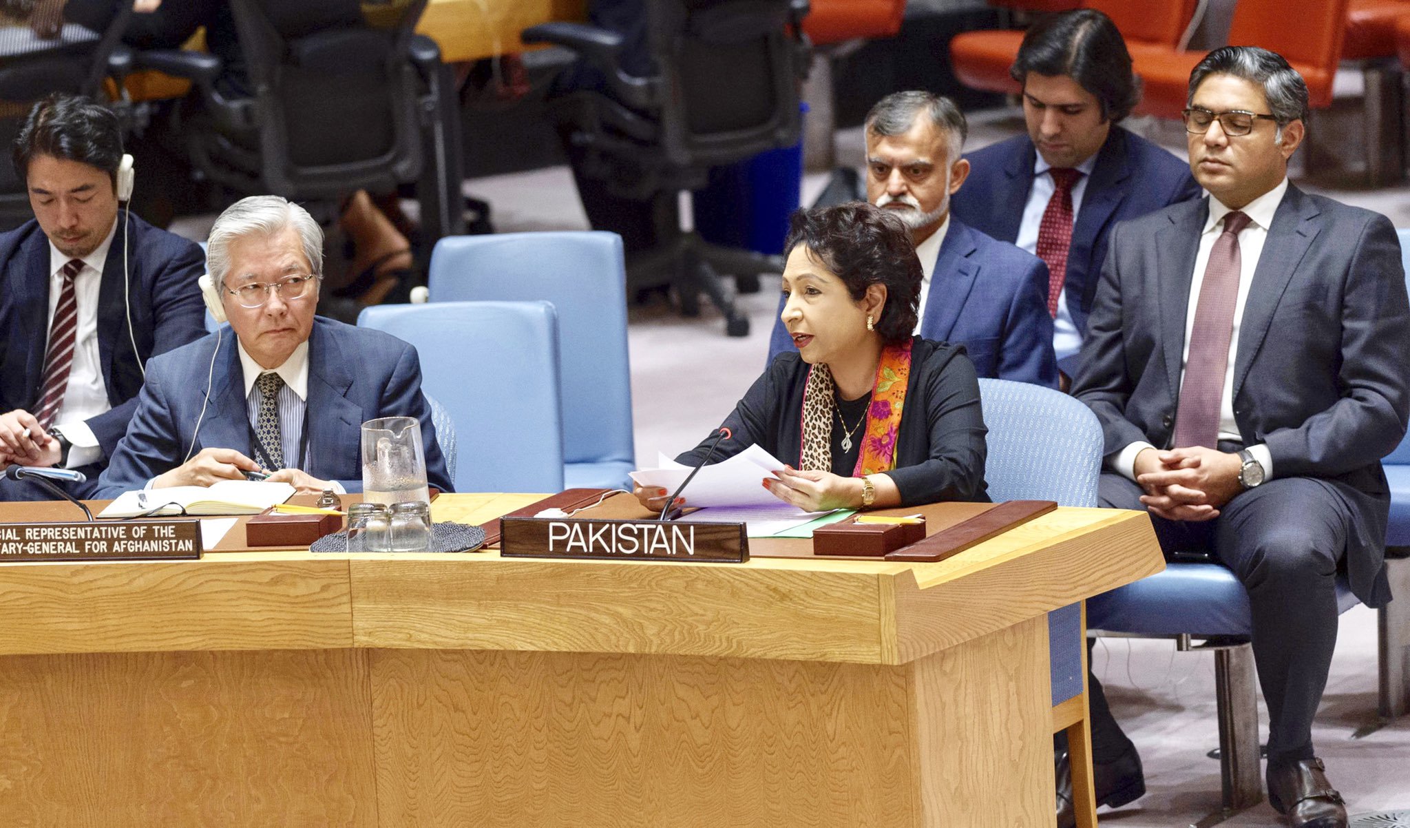 Pakistan's Ambassador at the UN, Maleeha Lodhi, urges early resumption of Afghan peace talks. (Photo Courtesy – Maleeha Lodhi Twitter Account)