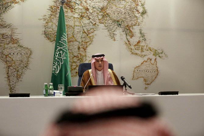 Saudi Arabian minister of state for foreign affairs Adel Al-Jubeir said on Saturday Iran bore responsibility for the attacks on Saudi Aramco. (AP)