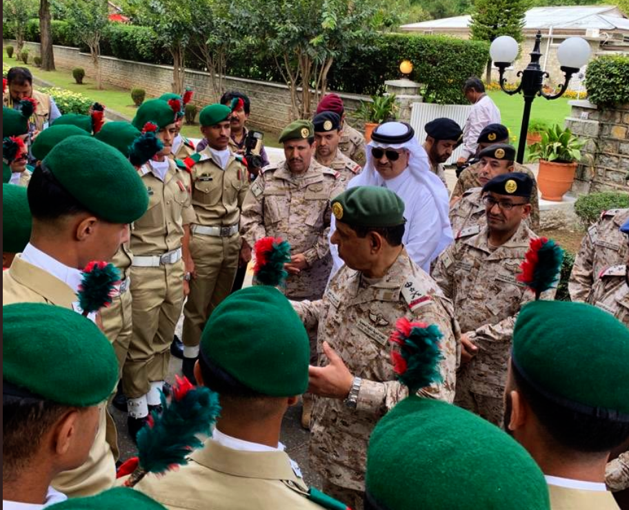 Lt. Gen. Fahad Bin Abdullah Mohammad Al-Motair, Commander of the Royal Saudi Land Forces met with Saudi cadets at the Pakistan Military Academy, Kakul in the garrison city of Abbottabad on Tuesday. (Photo Courtesy- Saudi Embassy Twitter)