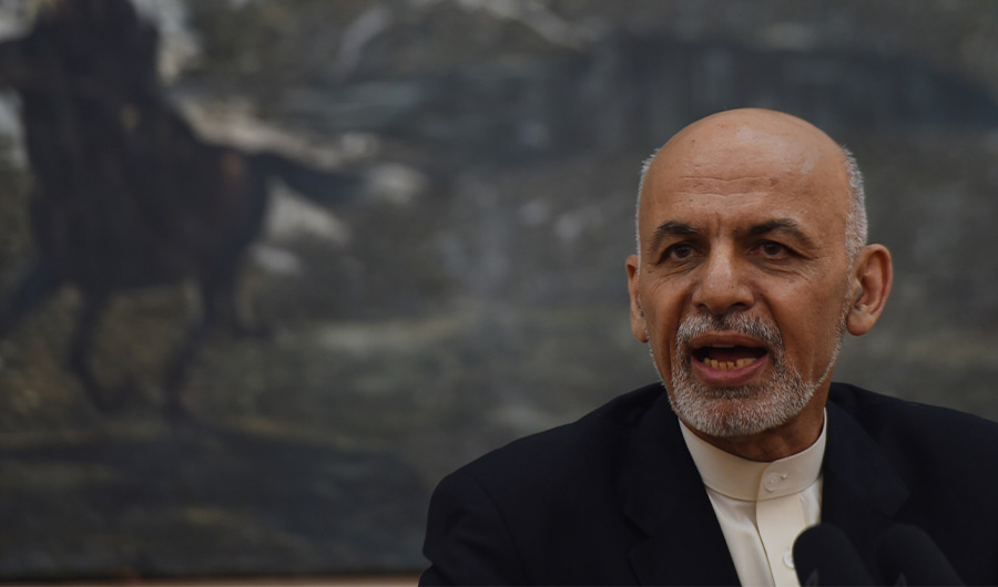 In this file photo, Afghan President Ashraf Ghani speaks during a press conference at the Presidential palace in Kabul on May 11, 2015 (File/AFP)