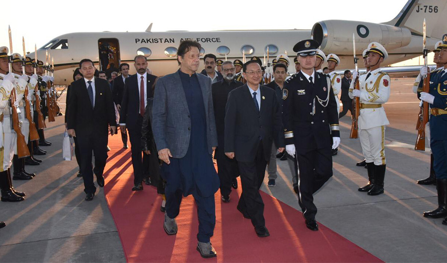 Prime Minister Imran Khan arrived in China for a two-day official visit on October 08, 2019. (Photo Courtesy - Prime Minister Office)