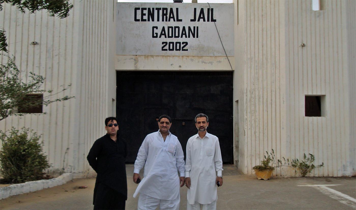 File photo of Central Jail Gaddani city in Pakistan's southwestern Balochistan province shows Pakistani human rights activist Sarim Burney, right, during a visit on Nov. 12, 2009. (Photo courtesy: Flickr)