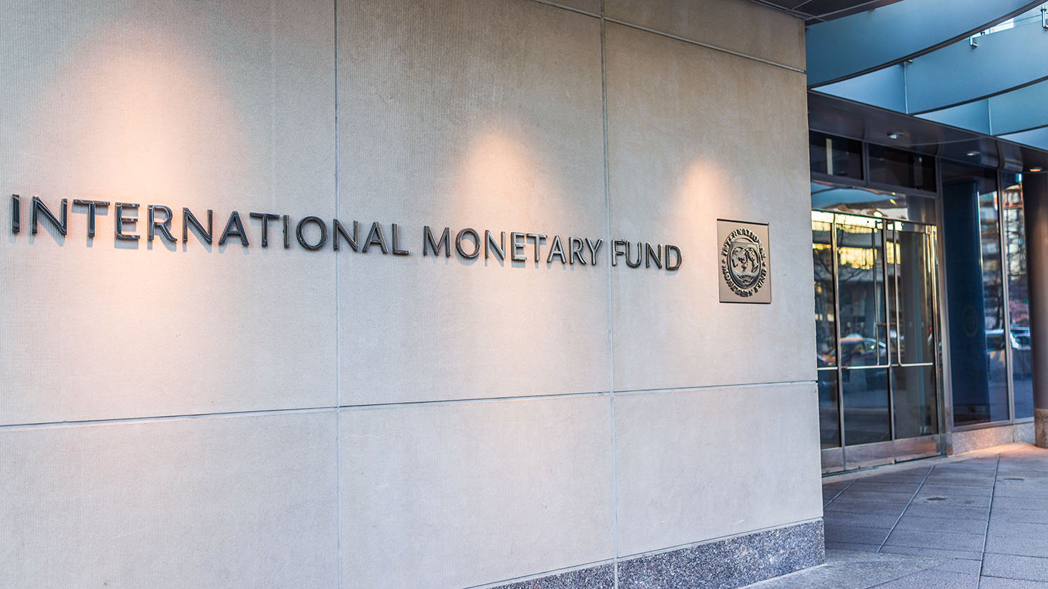 This file photo shows the entrance of International Monetary Fund (IMF) building in Washington DC, USA, on March 4, 2017. (Shutterstock)