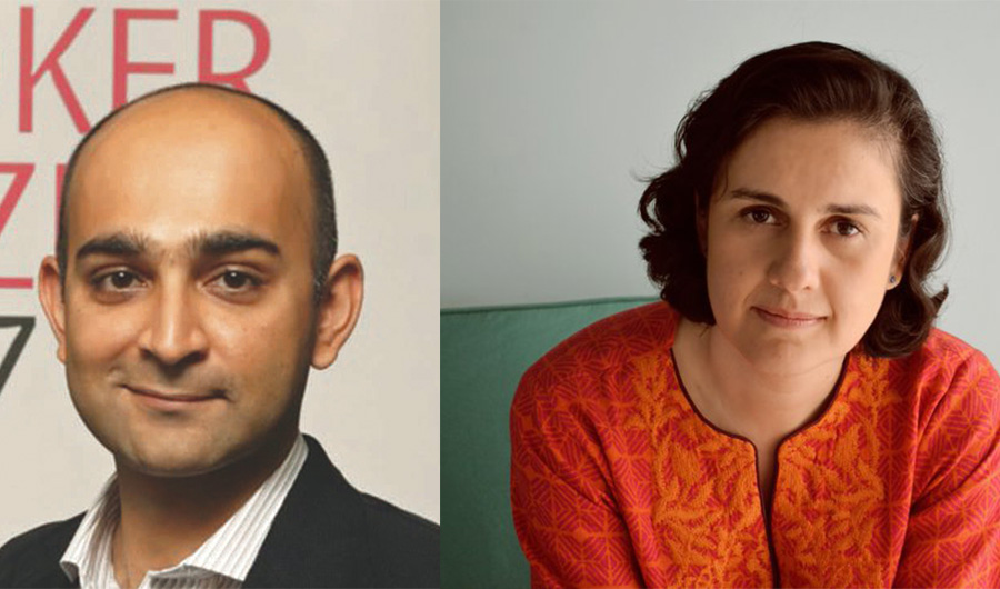 Pakistani authors Mohsin Hamid and Kamila Shamsie. (Courtesy: Twitter)