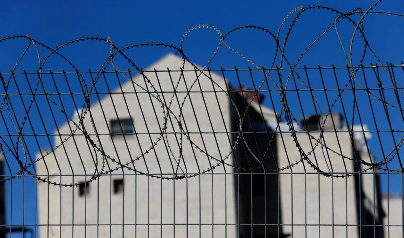 A fence is seen at the Jewish settlement of Kiryat Arba in Hebron, in the Israeli-occupied West Bank on Nov. 19, 2019. (REUTERS)