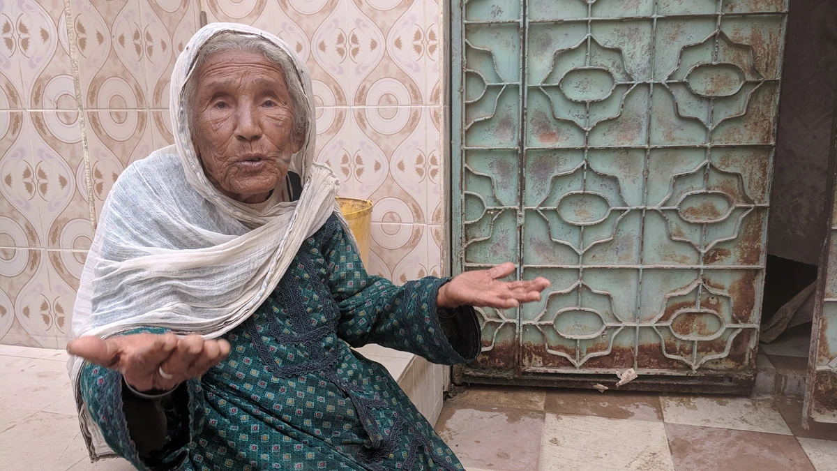 Fatima Baloch, a long serving woman guard at Mama Bath, says she has witnessed patients healing in the baths during her 55 years in service. Nov 23, 2019 (AN Photo)