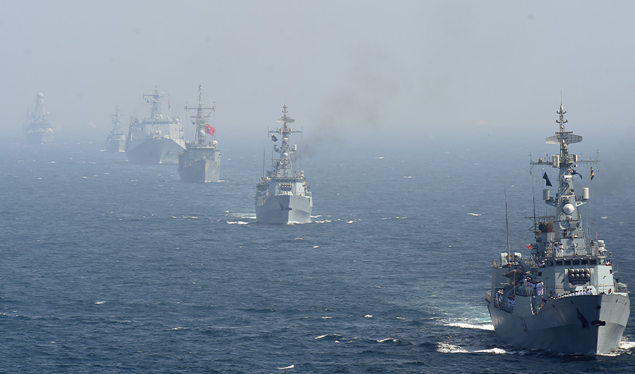 Exercise Barracuda aims at sharing Pakistan’s expertise in mitigating oil pollution at sea. (Photo by AFP)