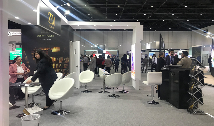 Exhibitors from across Pakistan at the Pakistan Property Show at Dubai World Trade Centre on Dec 6, 2019. (AN photo by Asma Ali Zain)