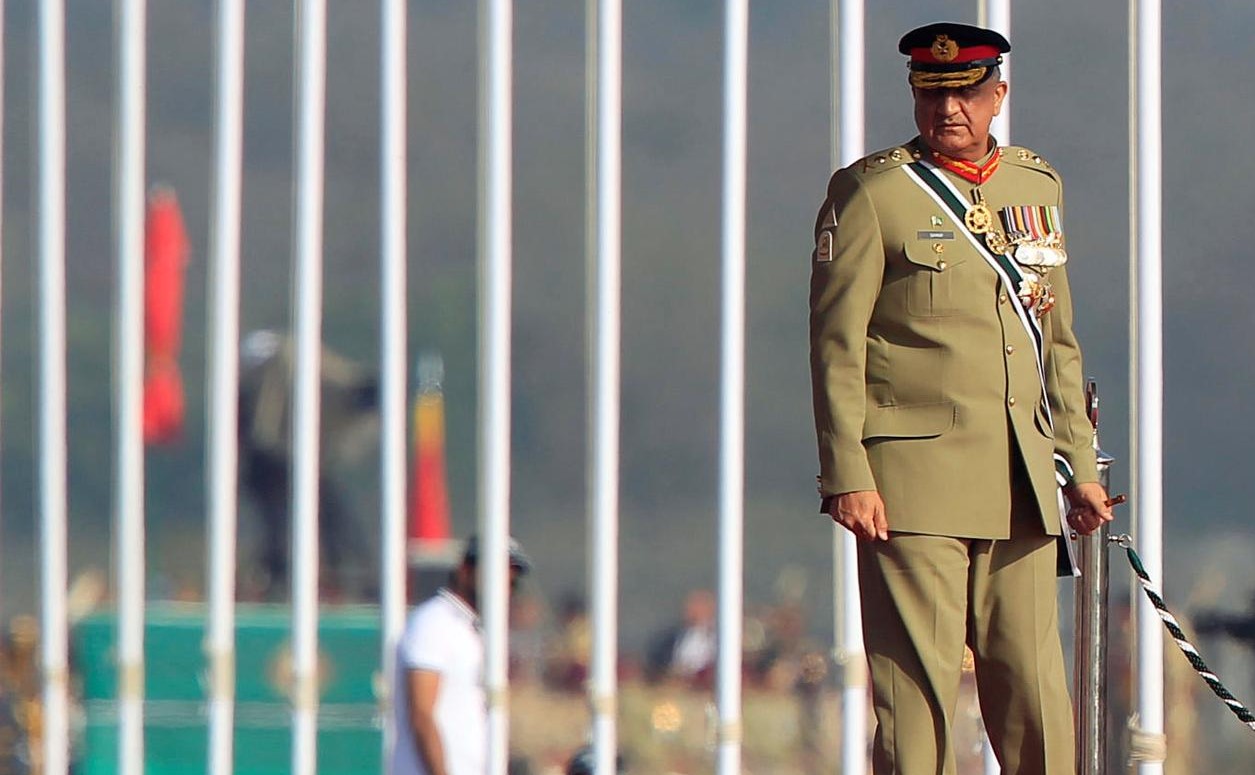 In this March 23, 2017 file photo, Pakistan’s army chief General Qamar Javed Bajwa arrives to attend the Pakistan Day military parade in Islamabad. (REUTERS)