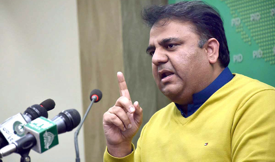 Federal Minister for Science and Technology Fawad Chaudhry during a press conference on Dec 31, 2019 in Islamabad. (APP Photo)