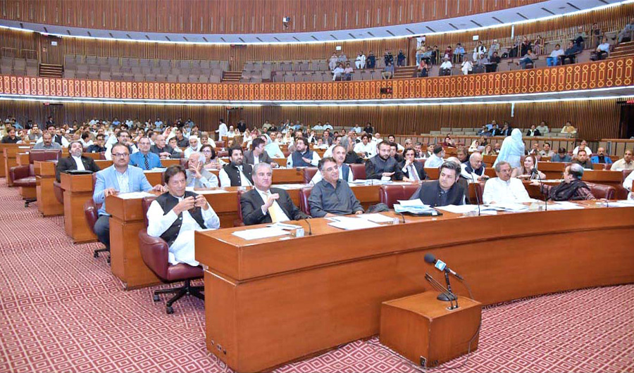Pakistani lawmakers during National Assembly session at Parliament House on June 27, 2019. (Photo by APP)