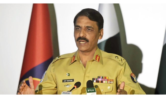 Pakistan military spokesman Major General Asif Ghafoor addresses a press conference in Rawalpindi, April 17, 2017. (AP/File)
