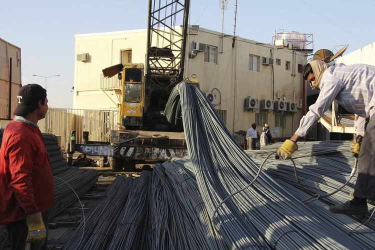 Foreign labourers work at a construction site in Riyadh. (Reuters/ File Photo)