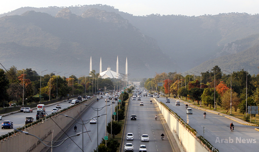The view shows the iconic Faisal Mosque on the foothills of Margalla Hills in Islamabad on Jan. 22, 2020. (AN photo)