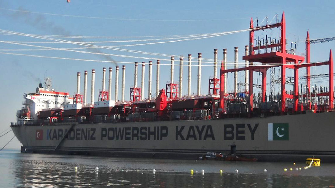 This undated file photo shows Karkey's powership which was contracted to support Pakistan's power grid. (Photo courtesy: social media)