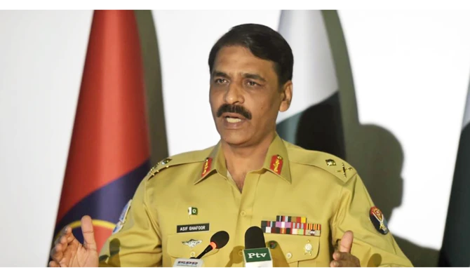 Pakistan military spokesman Major General Asif Ghafoor addresses a press conference in Rawalpindi, April 17, 2017. (AP/File)