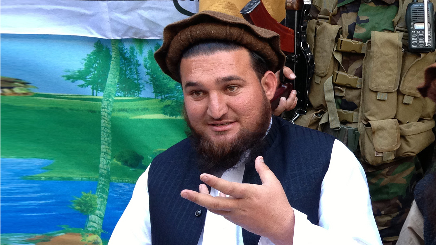 In this file photo, Ehsanullah Ehsan addresss a press conference in Shabtoi, a village in Pakistan's South Waziristan, on Feb. 2, 2013. (AFP)