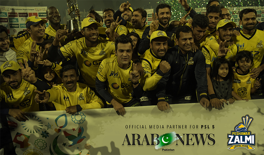 Peshawar Zalmi, a popular franchise of the Pakistan Super League (PSL), on Monday named Arab News Pakistan as its media partner for the tournament’s fifth edition.
