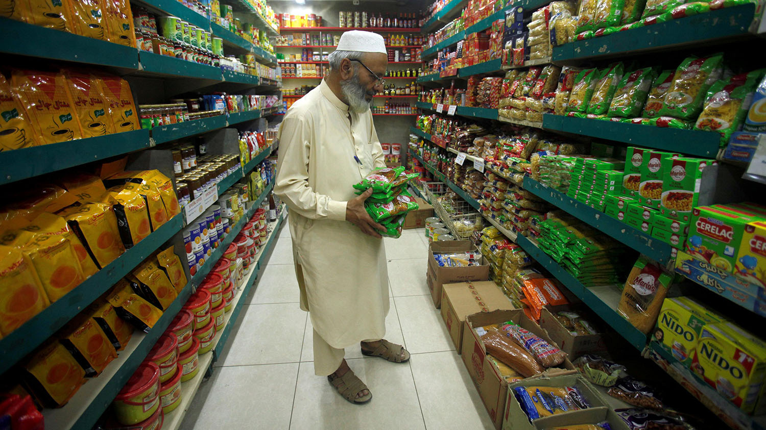 In this April 27, 2018 file photo, a man shops for grocery items at a store in Peshawar. (REUTERS)