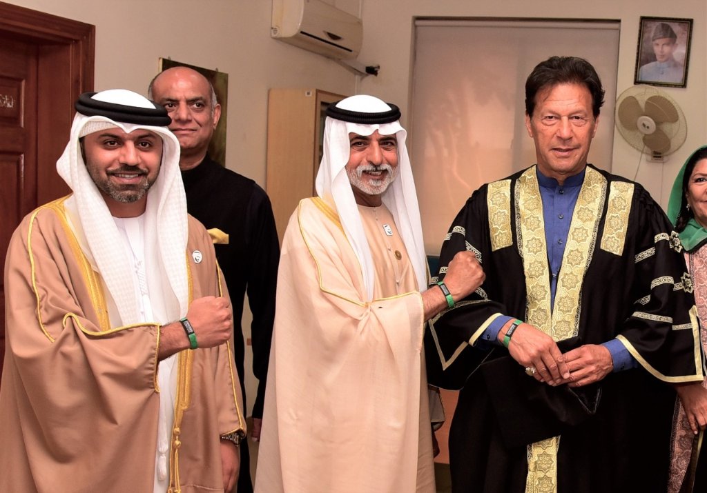 Prime Minister Imran Khan appreciated the support of the UAE to Pakistan while addressing the convocation of a private university in Mianwali on Feb. 23, 2020. (Photo Courtesy: UAE Embassy)