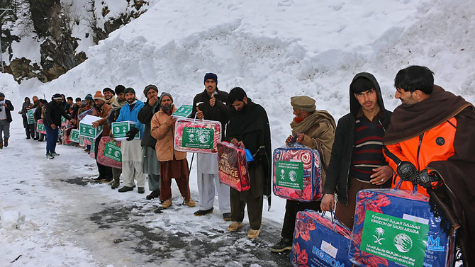 KSRelief officers reach the Neelum Valley, Azad Kashmir, on Saturday, Jan. 25, 2020. (Picture courtesy: KSRelief)
