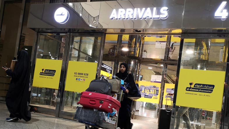 A Saudi woman is seen with her luggage as she arrives at King Fahd International Airport in Dammam, Saudi Arabia, August 21, 2019. (Reuters/ File Photo)