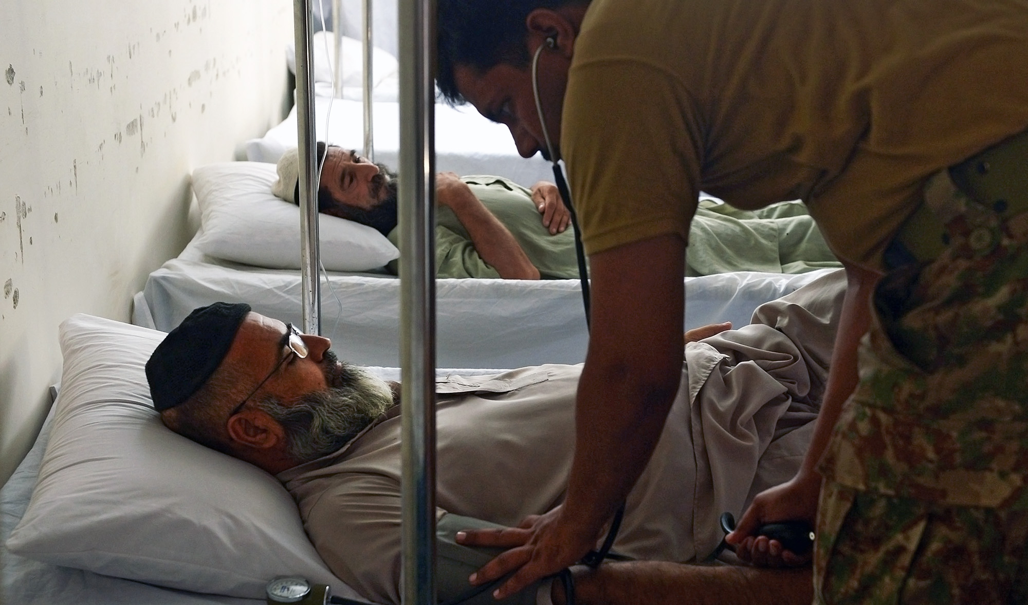 In this file photo, patients are being treated at Pakistan army medical camp in Karachi on July 2, 2015. (AFP)