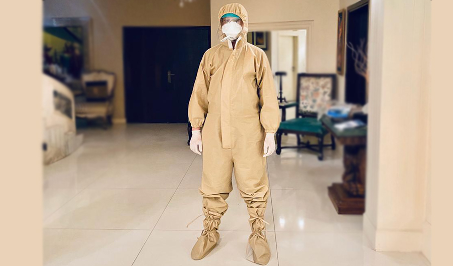 Seen here is Pakistani fashion designer, Asim Jofa, who has created protective clothing for health workers battling the coronavirus outbreak in Pakistan. (Photo Courtesy – Asim Jofa)
