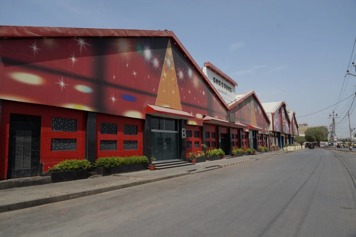 Marriage halls are closed after government’s announcement of lockdown in Pakistan’s seaside metropolis Karachi, where the country’s first coronavirus case was reported in the last week of February. Photo; March 23, 2020 (AN Photo by S.A. Babar)