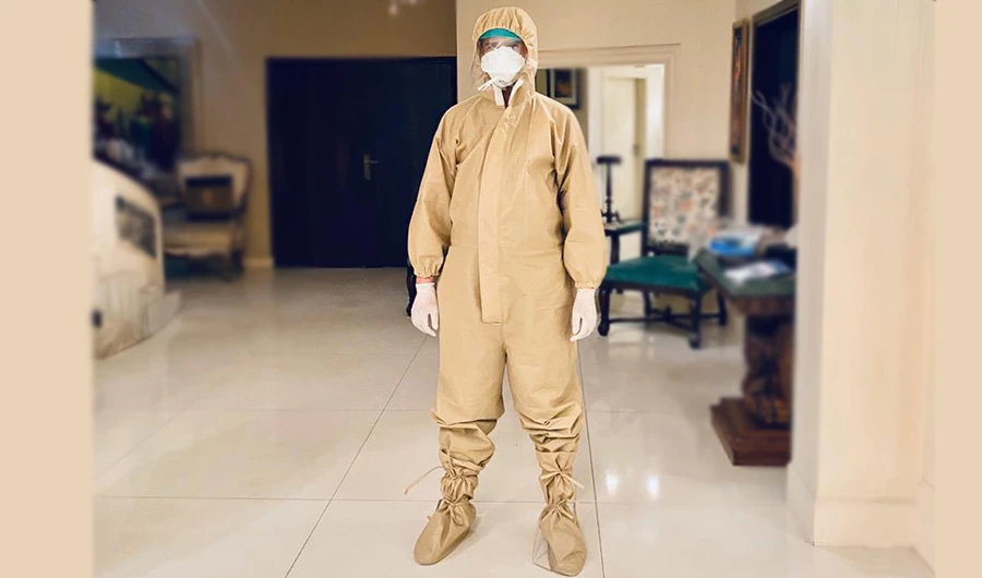 Seen here is Pakistani fashion designer, Asim Jofa, who has created protective clothing for health workers battling the coronavirus outbreak in Pakistan. (Photo Courtesy – Asim Jofa)
