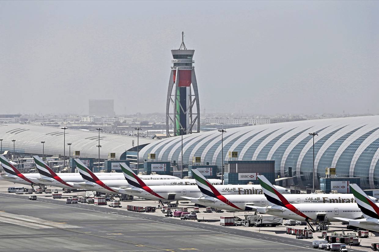In this April 20, 2017 file photo, Emirates planes are parked at the Dubai International Airport in Dubai. (AP)