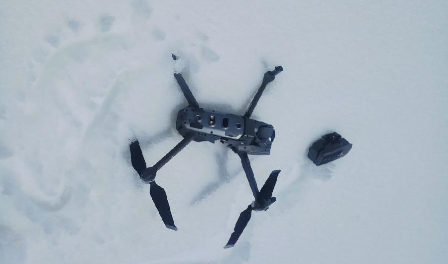 Pakistan’s military said its troops shot down a small Indian spy drone after it violated the country’s airspace in the disputed Himalayan region of Kashmir on 9th April, 2020. (Photo Courtesy: ISPR)