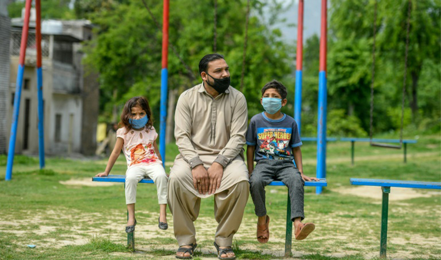Aamir Gill (C), a cleaner and member of Pakistan's Christian underclass, was fired with no warning days after the coronavirus crisis took hold in Pakistan. (AFP)