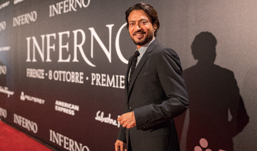 Irrfan Khan attends the INFERNO World Premiere Red Carpet at the Opera di Firenze on October 8, 2016 in Florence, Italy. (AFP)