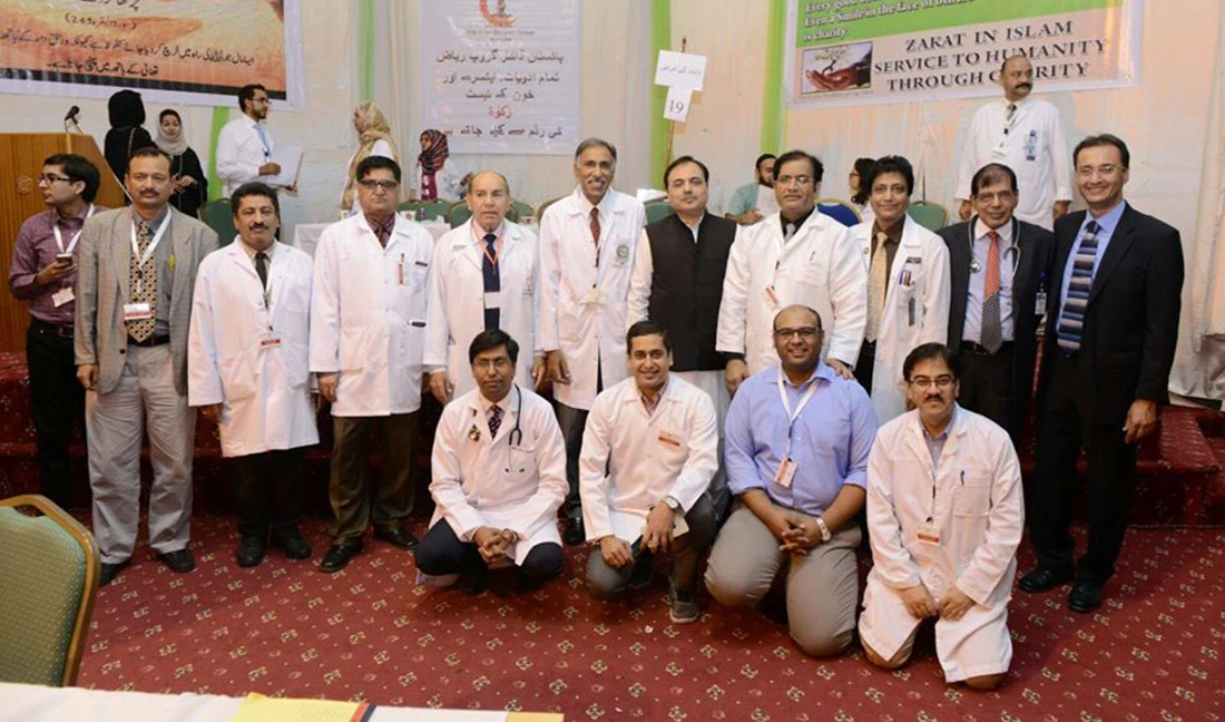 In this undated photo, members of the Pakistan Doctors Group Riyadh, who are currently providing online and telephonic services to the Pakistani community in Saudi Arabia, can be seen together. (Photo courtesy: The Pakistan Doctors Group Riyadh)