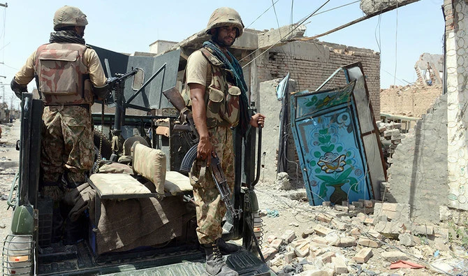 This photograph taken on July 9, 2014 shows Pakistani soldiers patrol during a military operation against Taliban militants, in the main town of Miramnshah in North Waziristan. (File/ AFP)