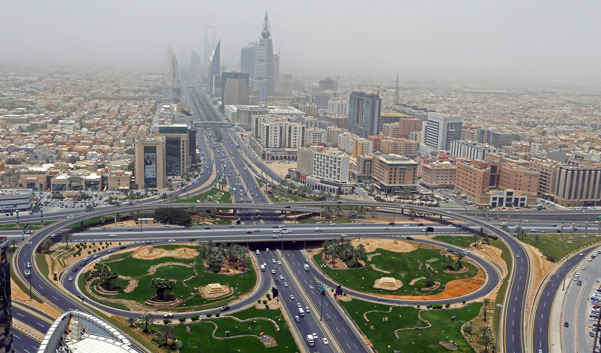 The photograph taken on May 7, 2020, shows a general view of Riyadh after the Saudi government eased a curfew, following the outbreak of the coronavirus disease (COVID-19. (REUTERS)