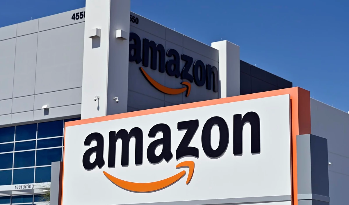 This file photo captured on April 25, 2020 shows an Amazon distribution center in North Las Vegas, Nevada. (AFP)
