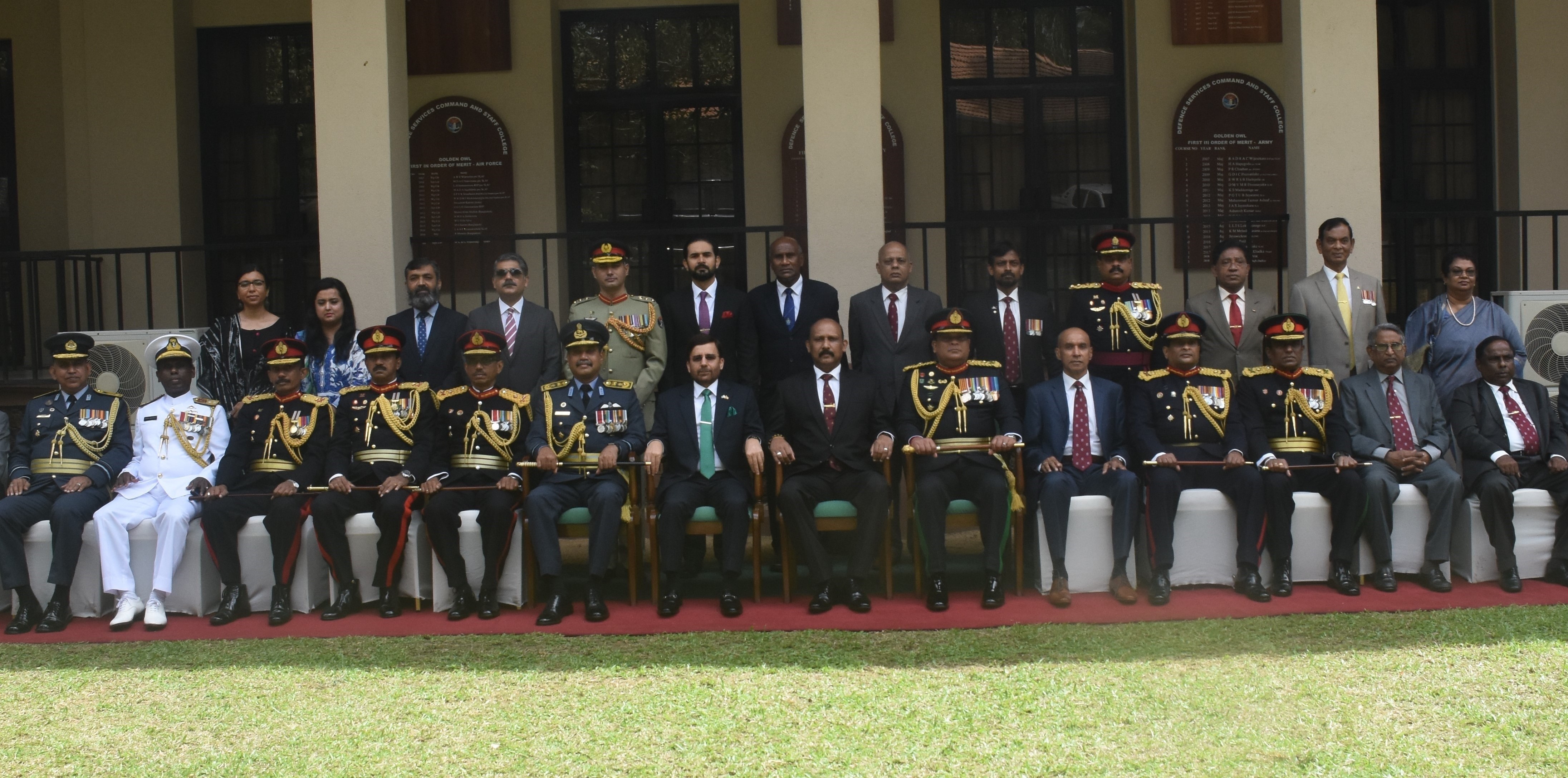 High Commissioner of Pakistan, Maj. Gen. (Retd) Muhammad Saad Khattak, with Sri Lankan officer who graduated from Command & Staff College, Quetta, Pakistan on July 22, 2020. (Photo by Pakistan High Commission)