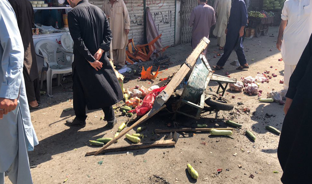 The aftermath of an explosion in Pakistan's northwestern city of Parachinar on July 23, 2020. (Photo courtesy: social media)