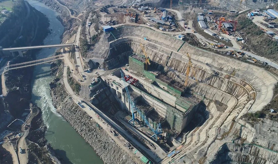 A view of hydel power project under China-Pakistan Economic Corridor (CPEC) built on Jehlum river. (Photo courtesy: Chairman CPEC Authority Asiam Saleem Bajwa twitter)