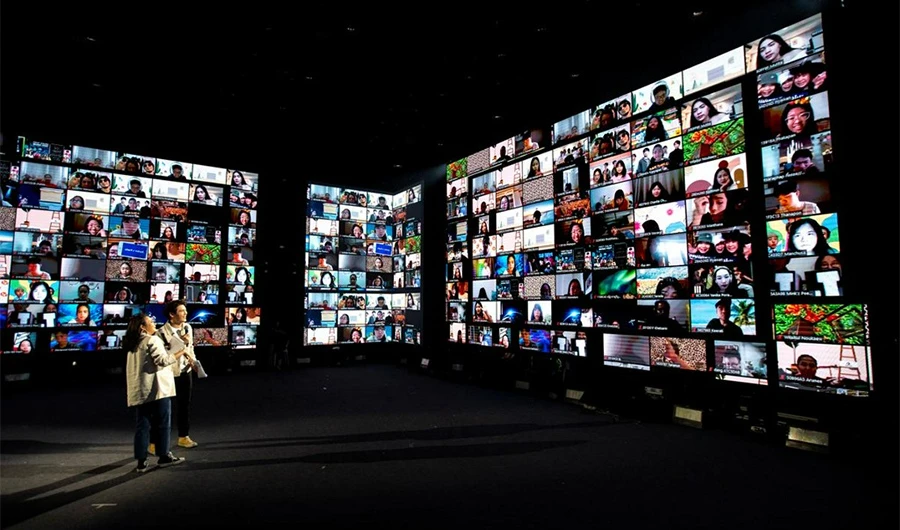 Rock fans in Bangkok, Thailand, watch their favourite bands play via video-meeting platform Zoom on June 7, 2020 (Reuters)