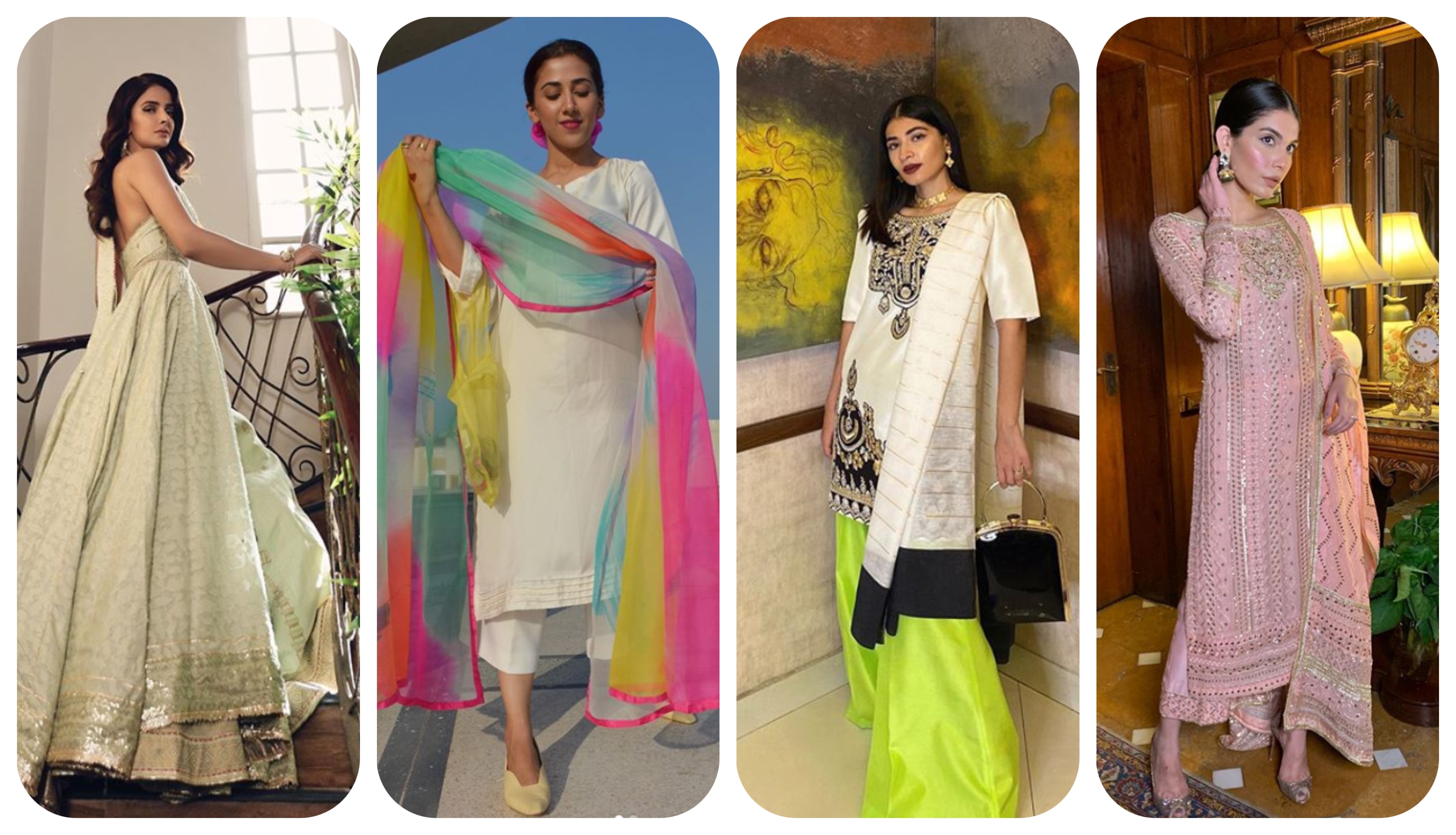 Pakistani stars get creative with Eid looks under lockdown. (Photo courtesy: Social Media)