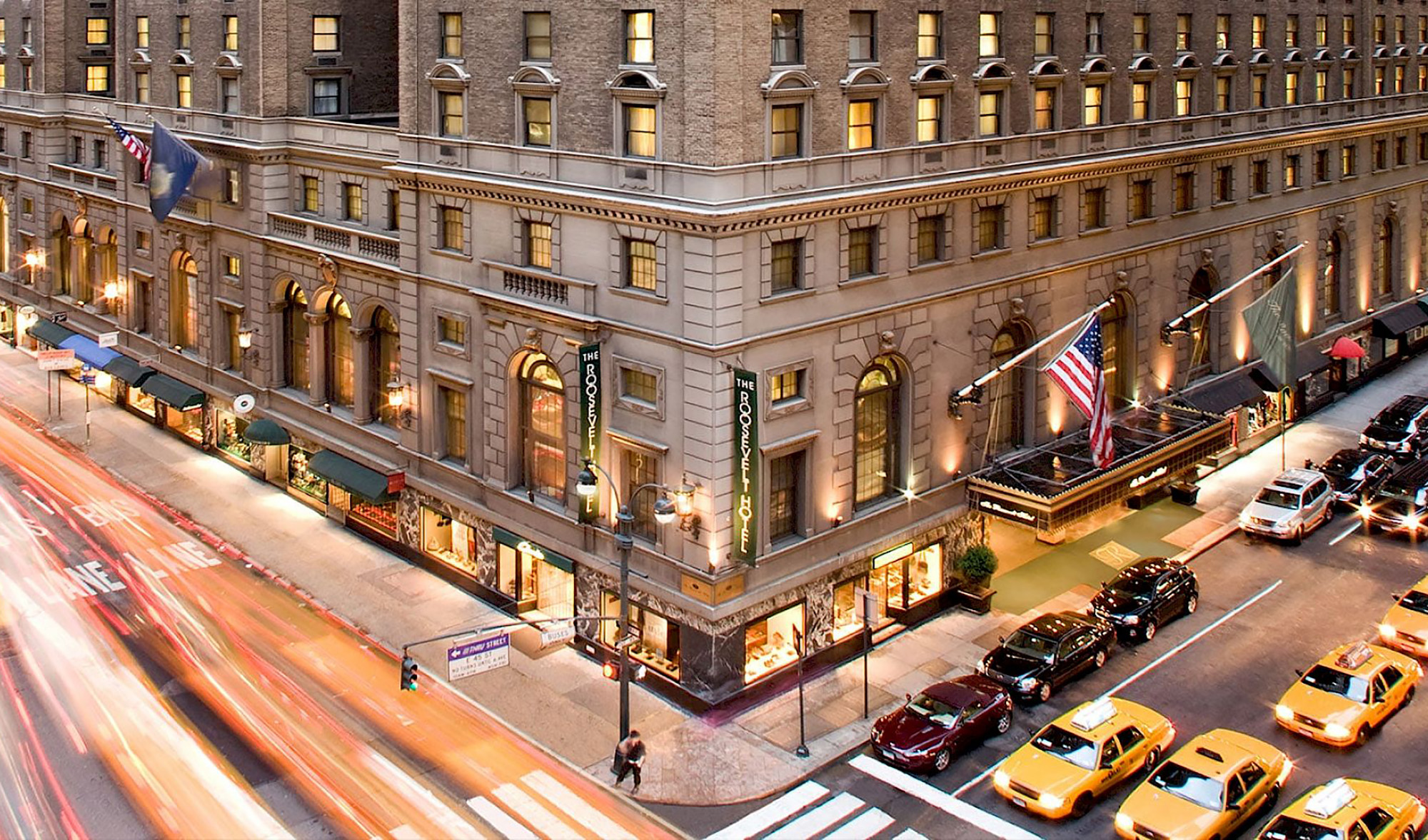 This undated file photo shows a street view of the Roosevelt Hotel in New York City, United States. (Photo courtesy: Roosevelt Hotel)