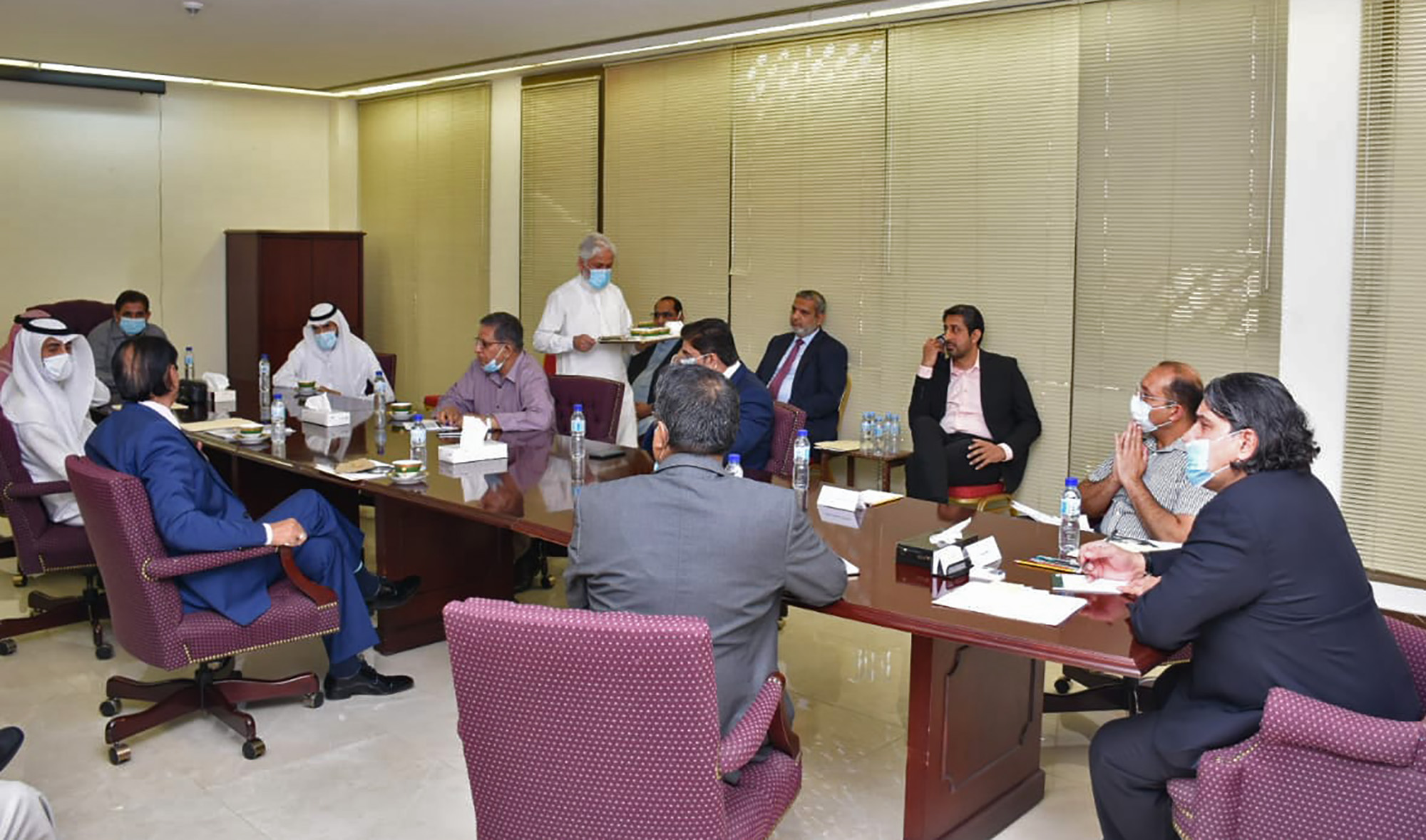 Pakistani Ambassador to Saudi Arabia Raja Ali Ejaz meets Saudi and Pakistani investors in Riyadh, Saudi Arabia, on August 9, 2020. (Courtesy: Pakistani mission in Riyadh)