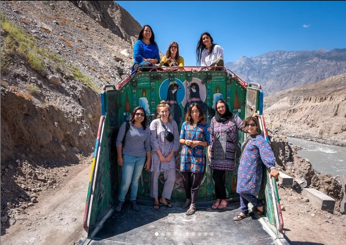 Tourists, both local and foreign, travel through the valleys of Hunza, Pakistan, on Dec. 23, 2019. (Photo courtesy: The Mad Hatters/Instagram)