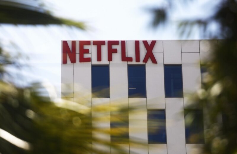 The Netflix logo is displayed at Netflix offices on Sunset Boulevard on May 29, 2019 in Los Angeles, California. ( AFP/File)